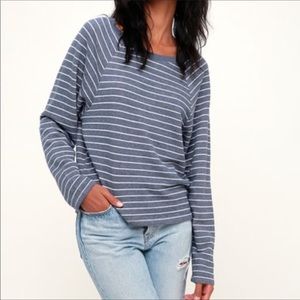 Amuse Society blue stripe shirt